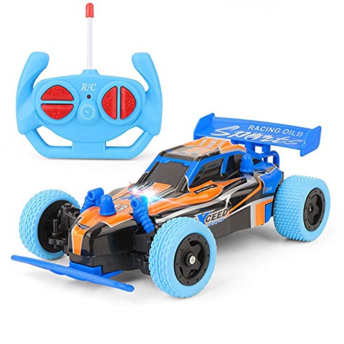 LINXIANG Coche con Control de Radio de 2,4 GHz, asa de Control Remoto de Carga de Cuatro vías con Coche de Carreras Todoterreno Ligero de Alta Velocidad, Regalo de cumpleaños de Navidad para Coche RC