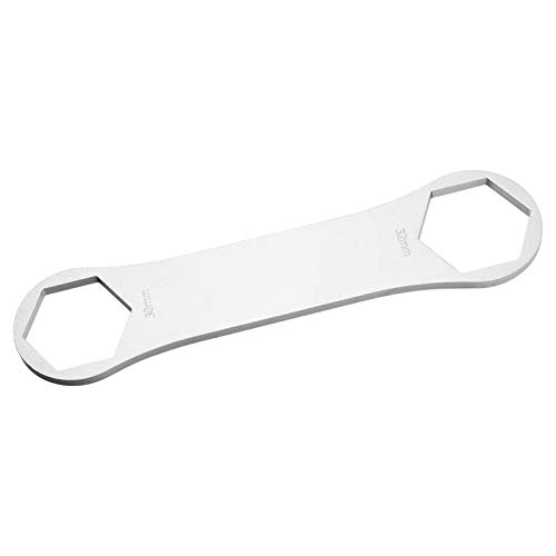 LIOOBO Llave para tapa de horquilla delantera hexagonal de acero inoxidable, llave para horquilla delantera de doble cabeza, 24/26 mm, para bicicleta de montaña