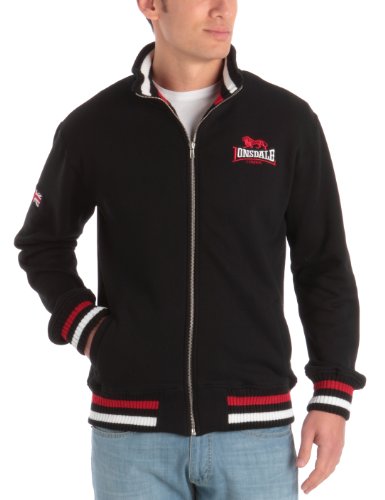 Lonsdale Sweatshirt Zip Dover - Sudadera Hombre, Negro (Schwarz), XX-Large (Talla del Fabricante: XX-Large)