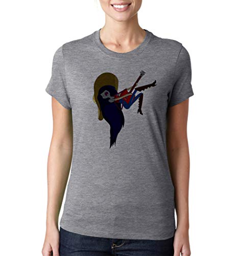 Marceline The Vampire Adventure Time Parodia Divertida T-Shirt Camiseta De Mujer Gris L