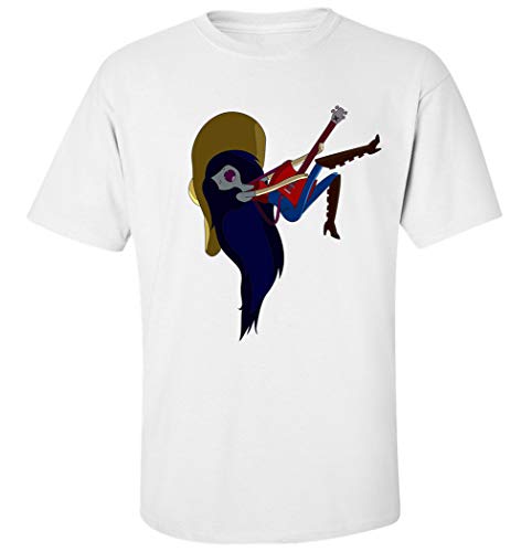 Marceline The Vampire Adventure Time Parodia Divertida T-Shirt Camiseta para Hombre Blanca S