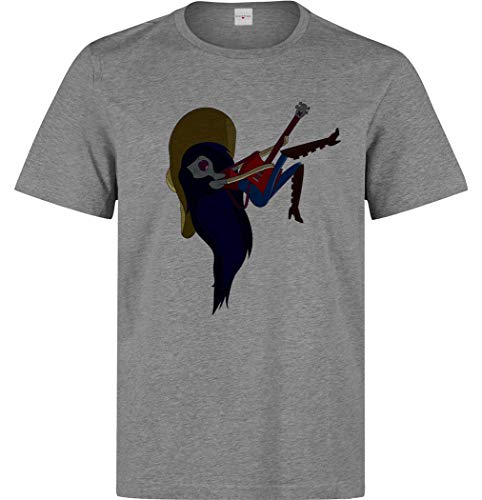 Marceline The Vampire Adventure Time Parodia Divertida T-Shirt Camiseta para Hombre Gris M