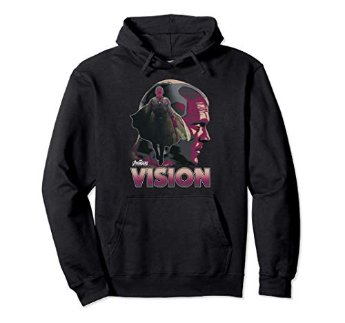 Marvel Infinity War Vision Big Head Profile Sudadera con Capucha