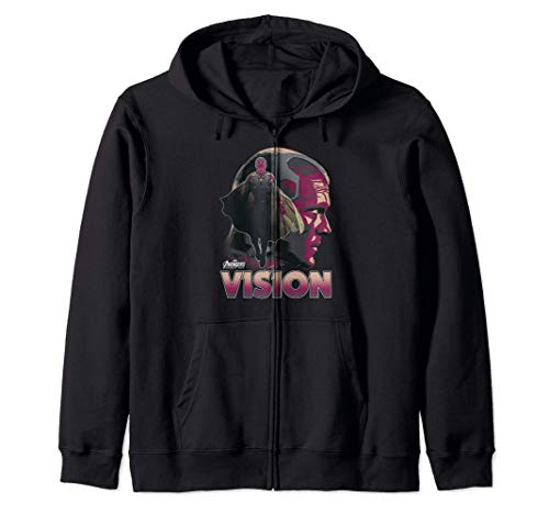 Marvel Infinity War Vision Big Head Profile Sudadera con Capucha