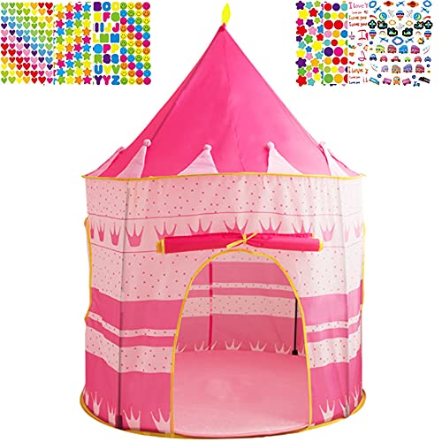 Mgee Tienda de Cama Infantil, Tiendas de Ensueño, Pop up Tienda, Carpa Juego Plegable Mágica para Niños, Regalos De Cumpleaños (C-Castillo)