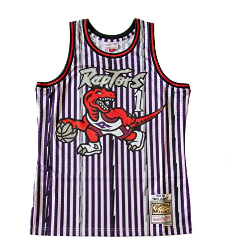 Mitchell & Ness Camiseta de la NBA Swingman T. Raptors de T. McGrady, color morado morado XXL