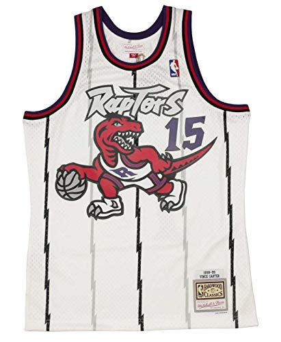 Mitchell & Ness Vince Carter 15 Replica Swingman NBA Jersey Toronto Raptors White HWC Basketball Trikot