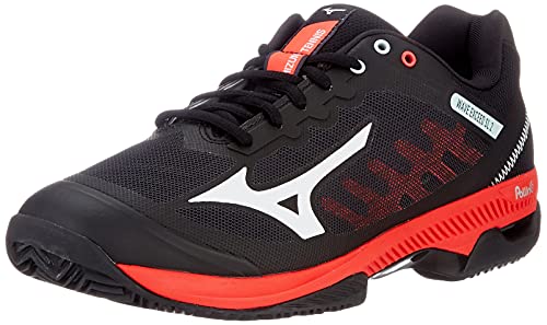 Mizuno Wave Exceed SL 2 CC, Zapatos de Tenis Hombre, Negro Blanco Encendido, 43 EU