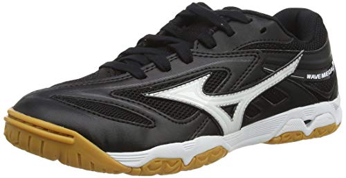 Mizuno Wave Medal 6, Zapatos para Tenis de Mesa Unisex Adulto, Blanco Negro, 44.5 EU