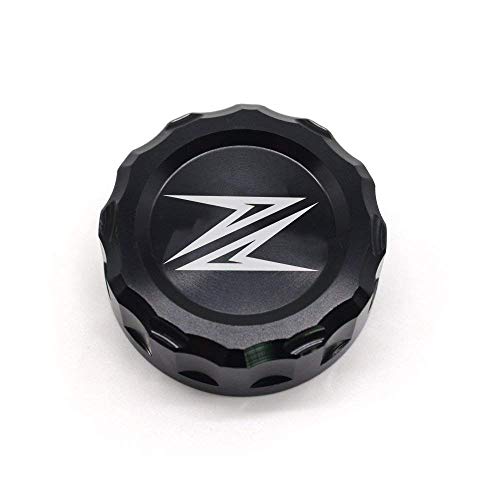 Motocicleta Tapa del Depósito del Líquido de Frenos Posterior para Kawasaki Z900 2016 Z800 2013-2015 Z750 750R Z1000 2009-2016 (Negro)