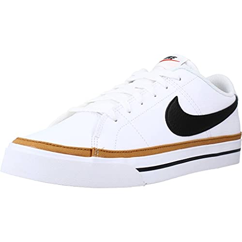 Nike Court Legacy, Zapatillas Deportivas Hombre, White Black Desert Ochre Gum Light Brown, 43 EU