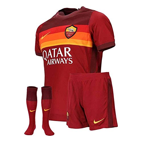 NIKE Roma LK NK BRT Kit Hm Football Set, Unisex niños, Team Crimson/Dark Team Red/University Gold Full Sponsor, S