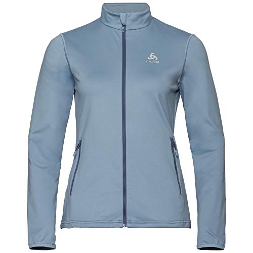 Odlo Midlayer ALAGNA Sudadera con Cremallera, Mujer, Mezclilla, XL