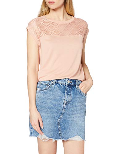 Only Onlnicole S/s Mix Top Noos Camiseta, Rosa (Misty Rose), 36 (Talla del Fabricante: X-Small) para Mujer