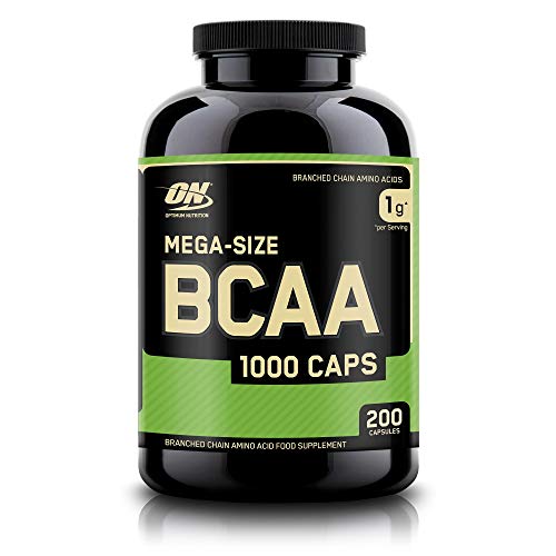 Optimum Nutrition BCAA 1000, Cápsulas BCAA, Suplementos Deportivos, Rico en Aminoacidos Ramificados y Esenciales, para Mejor Recuperación, Sin Sabor, 100 Porciones, 200 Cápsulas