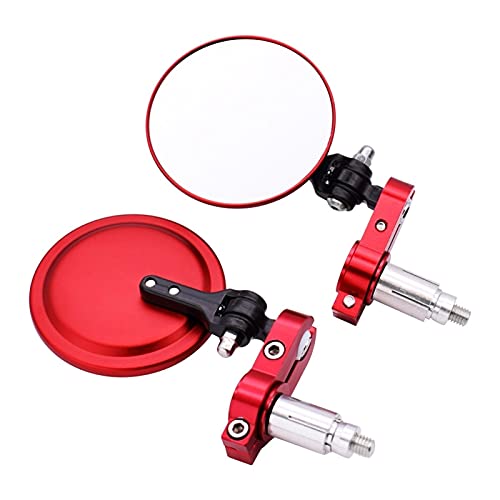 para Suzuki GSXR GSX-R 600 750 1000 K1 K2 K3 K4 K5 K6 K7 K8 K9 Motocicleta Aluminio Vista Trasera De Aluminio Handle Barra De Extremo Espejos Retrovisores (Color : Red)