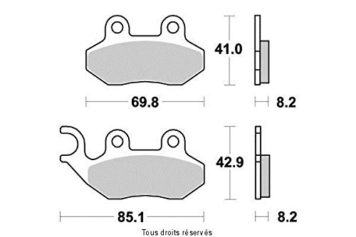 PASTILLAS DE FRENO semimtalica SYM ORBIT 50 II 2T 2012-2014 DELANTERA ( KYOTO-SIF )