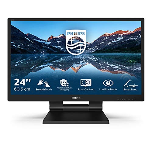 Philips Monitors 242B9T- Monitor Táctil para PC de 24" FHD (Portátil IPS, resolución 1920x1080, LowBlue Mode, VESA, Altavoces, HDMI, Displayport, USB)