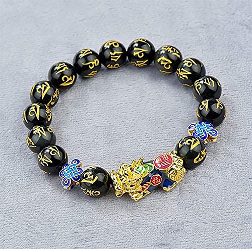 Pulsera de la riqueza Feng Shui Feng shui pixiu pulsera esmalte chino nudo fu / felicidad pi yao pulsera curación chakra cristal brazalete talisman amuleto para prosperidad bonificación dinero buena s