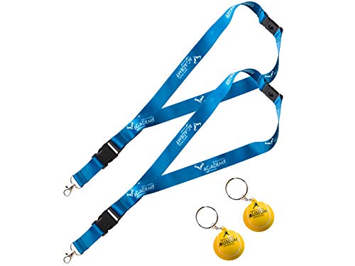 RAFA NADAL ACADEMY BY MOVISTAR 2 Lanyards + 2 Llaveros Pack Oficial, Juventud Unisex, Azul