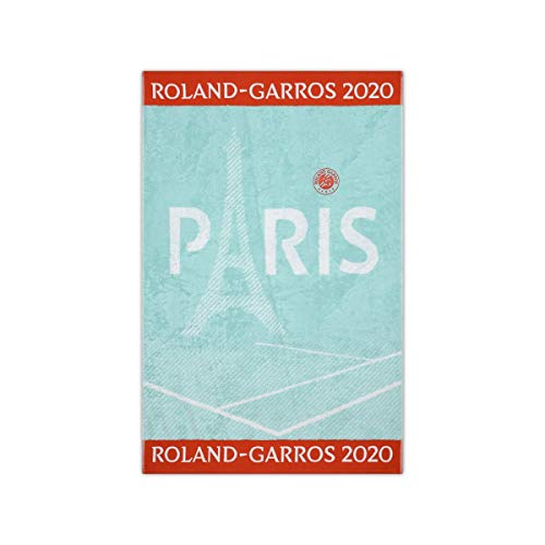 ROLAND GARROS CSVU0220-CEL Toalla Oficial Juvenil 2020-Azul Celadon-Algodón Unisex Adulto 70x105 cm