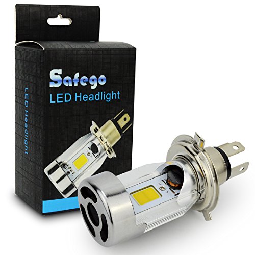 Safego H4 20W Hi/Lo COB LED Motor Bike/ciclomotor/motocicleta/scooter/ATV Faro Bombilla coche LED lámpara de techo headLight fog DRL bulb Diamante color blanco