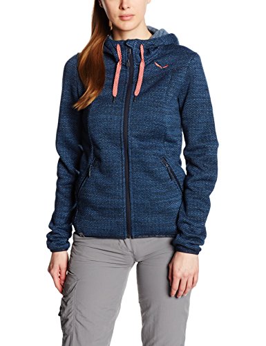 SALEWA Fanes Pl W FZ HDY Sudadera de, Mujer, Azul (Dark Denim), 46/40