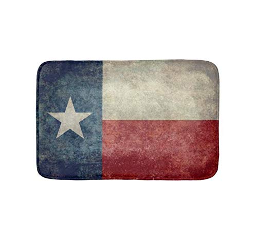 SedExd Alfombrillas de baño para decoración de baño, Antideslizante, para Suelos, Ducha, Cocina, Franela, Dormitorio, 30 x 18 Pulgadas, diseño de Bandera del Estado de Texas, Estilo Retro