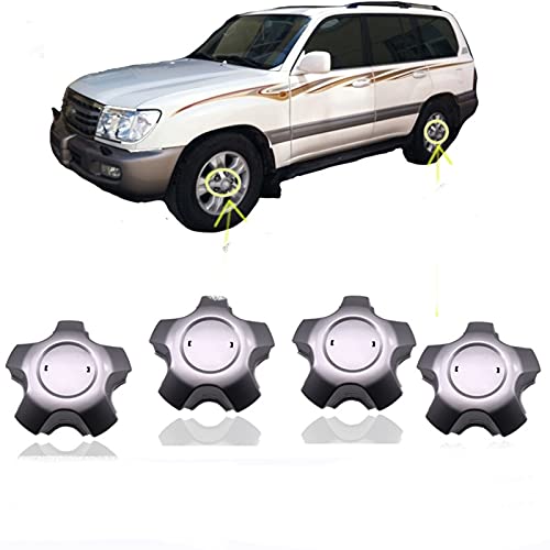 SEHNL Tapas de Cubo de Rueda para Toyota Land Cruiser 4700 4500 / LC100 / FZJ100 HUB Fubs 2006-2007 Automóviles Tapacubos Cubierta