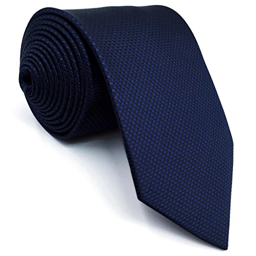 shlax&wing S&W Seide Ties Herren Krawatte Pack Navy Dark Azul Color Sólido Dünne 6cm