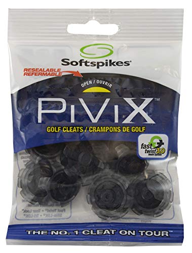 SOFTSPIKES PiViX Tacos de Golf, PVFZCL-C1-EU, Gris/Negro, Clamshell of 1 Set