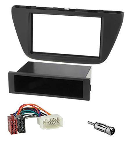 Sound-Way - Kit de Montaje Marco para Radio Adaptador autorradio 1 DIN / 2 DIN Suzuki SX4 S Cross