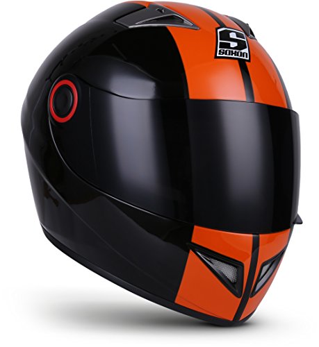 Soxon ST-666 Casco Integrale Sport Mot, ECE certificado, incluyendo Parasol y Bolsa de Casco, XS (53-54cm), Deluxe Night