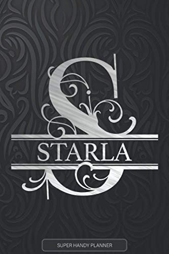 Starla: Silver Monogram Letter S The Starla Name - Starla Name Custom Gift Planner Calendar Notebook Journal