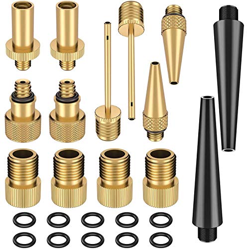 SuMile 14pcs Adaptador para Bombas de Bicicleta Válvula Adaptador Juego de Cobre Válvula de,Adaptador no Aire leckage, no verfärbung DV AV SV Válvula Adaptador para compresor Bomba de Bicicleta Bomba