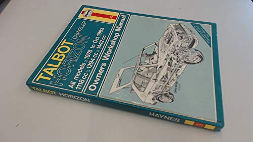 Talbot/Chrysler Horizon 1978-83 Owner's Workshop Manual