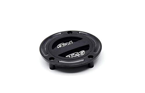 Tapon deposito rapido de copmeticion para circuito para Yamaha FZ1 FZ6 FZR YZF R1 R6 YSR50 Fazer (Negro)