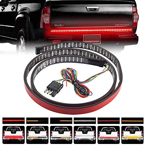 Teguangmei Barra de Luz LED Para Portón Trasero 120cm/48'' 432LED Luz tTasera LED Rojo/Blanca/Ámbar Impermeable Usada Para Coche Camión SUV Luz Trasera Señal de Giro Luz de Freno de Marcha Atrás 12V