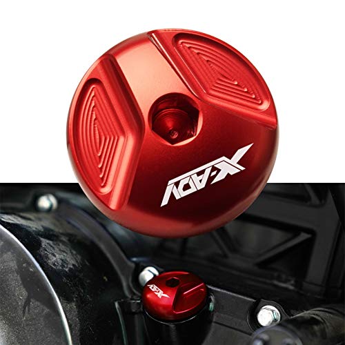 Tornillo de tapón de tapón de tapón de Aceite CNC Accesorios de Motocicleta CNC Cubierta de la Taza de Aceite del Motor para Honda XADV750 XADV X-AV 750 2017-2020 (Color : Oil Plug Red)