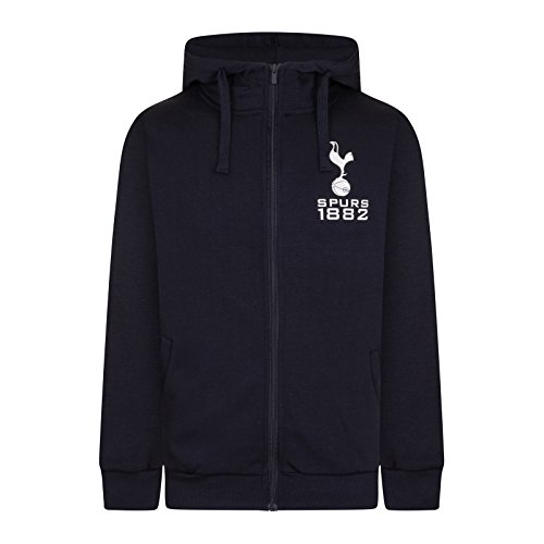 Tottenham Hotspur FC - Sudadera oficial con capucha y cierre de cremallera - Para hombre - Forro polar - Small