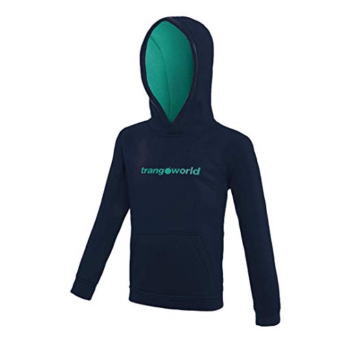 Trangoworld Kura Sudadera, Unisex niños, Marino/Verde Claro, 14