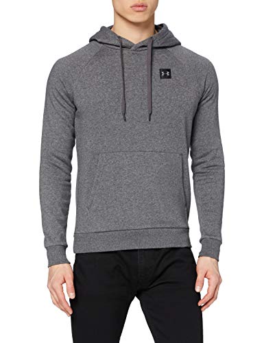 Under Armour Rival Fleece Po Hoodie Sudadera con Capucha, Hombre, Gris (Charcoal Light Heather/Black (020), XL