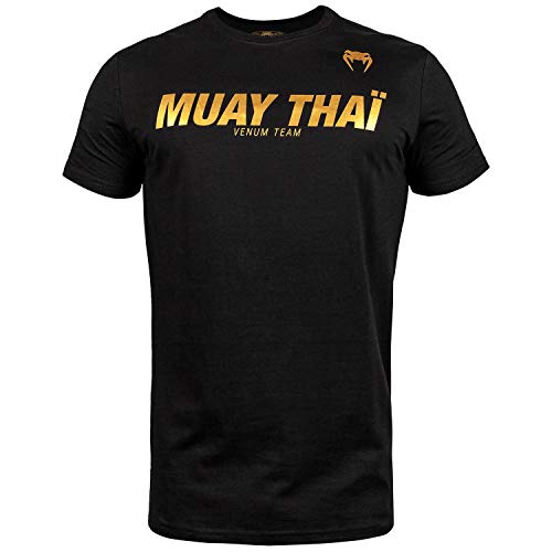 Venum Muay Thai Vt Camiseta, Hombre, Negro/Dorado, L