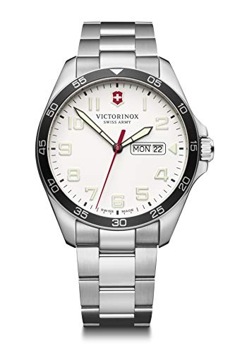 Victorinox Hombre Field Force - Reloj de Acero Inoxidable de Cuarzo analógico de fabricación Suiza con día/Fecha 241850