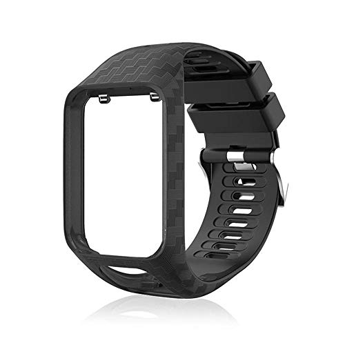 Volwco Para Tomtom Correa De Reloj,Correa De Repuesto De Silicona para Tomtom Runner 2/Runner 3/Spark 3/Adventurer/Golfer 2