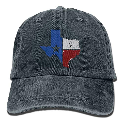 Wdskbg Mapa de la Bandera de Texas Unisex Gorras de béisbol Ajustables Sombreros de Mezclilla Cowboy Sport Outdoor Design7