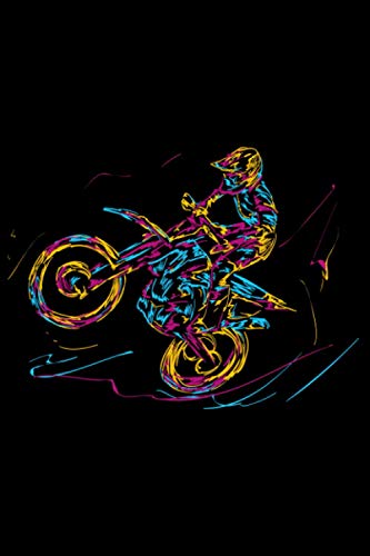 Wheelie Motocross Supermoto Supermotard Enduro Abstrakte Kunst: DIN A5 Kariert 120 Seiten / 60 Blätter Notizbuch Notizheft Notiz-Block Moto-Cross Motorrad Motive & Geschenke