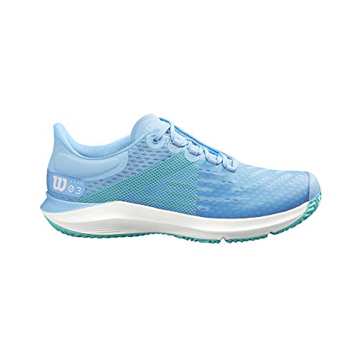 Wilson Kaos 3.0 W, Zapatilla de Tenis, para Todo Tipo de Terreno, Tenistas de Cualquier Nivel Mujer, Turquesa/Azul/Blanco, 37 2/3 EU