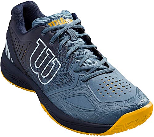 Wilson Kaos Comp 2.0, Zapatilla de Tenis para Todo Tipo de Terreno, tenistas de Cualquier Nivel Hombre, Azul/Azul/Dorado, 44 EU