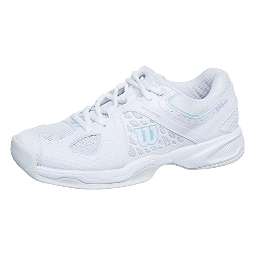 Wilson Nvision Carpet W WH, Zapatillas de tenis, Mujer, Blanco (White / White / Island Turq Wil), 37 EU